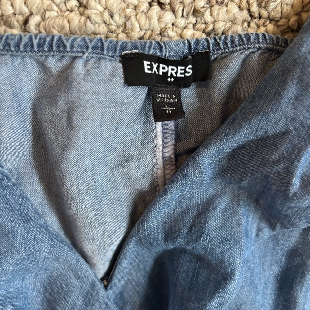 Flowy Denim Sundress Size Large - Picture 2 of 7